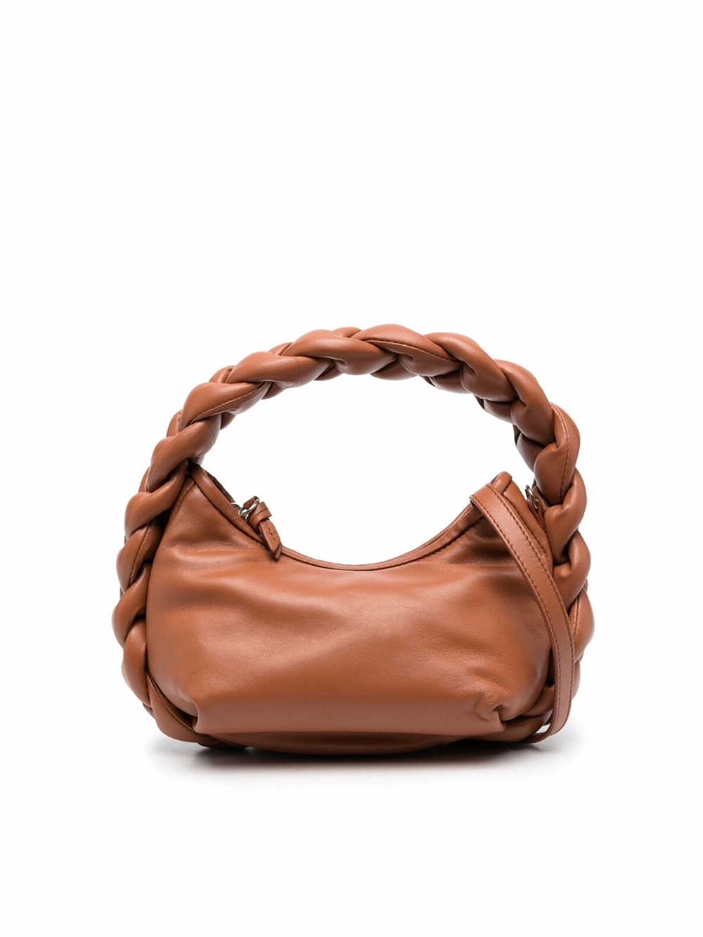Hereu Espiga Braided Mini Handbag in Cognac Leather